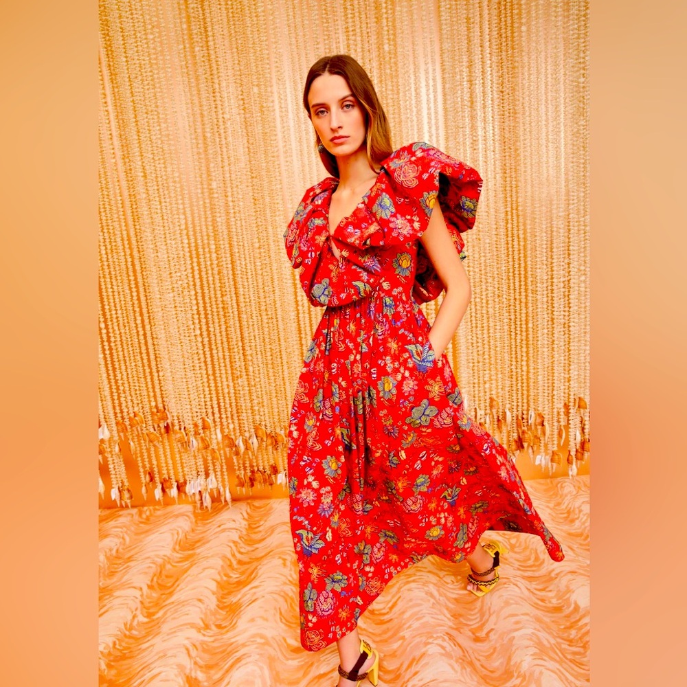 Ulla Johnson Francesca Dress - Hibiscus, Size 8